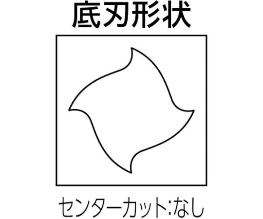 ラジアスエンドミル 4MFR 刃径10mm 刃長22mm 全長80mm シャンク径10mm　4MFR100-220-R10