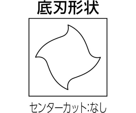 61-1283-53 ラフィングエンドミル 波形切れ刃 ロング 3/4/5RDSL 刃径