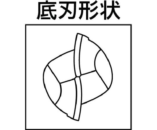 61-1289-26 2枚刃エムエスプラスロングネック 超硬ボールエンドミル4mm