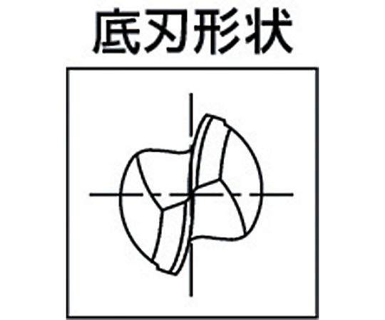 61-1295-08 超硬ボールエンドミル FXコート2刃ロングシャンク ボール