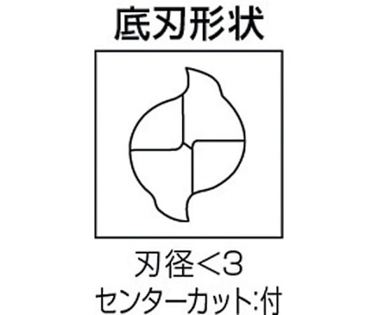 61-1300-01 2枚刃汎用 ハイススクエアエンドミルミディアム刃長（M