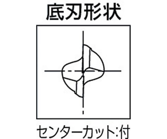 61-1302-10 ハイススクエアエンドミル 2刃ショート 刃径1mm シャンク径