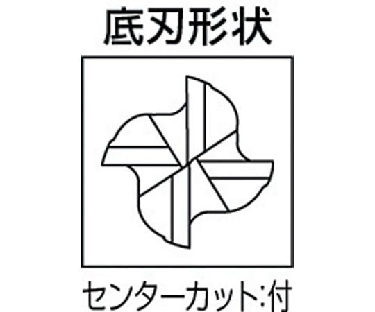 61-1303-28 4枚刃バイオレット ハイススクエアエンドミルミディアム刃