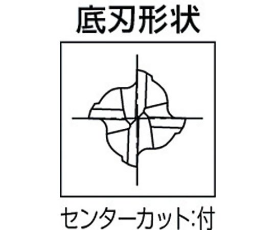 61-1304-91 ハイススクエアエンドミル TiNコート多刃ショート 刃径4.5