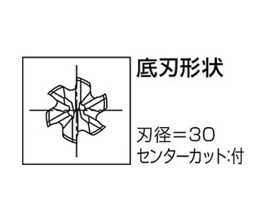 ハイスラフィングエンドミル WXLコート ラフィング ショート 6刃 Φ30 刃長45mm 8408830　WH-RESF-30