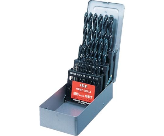 ストレートドリル 25本組セット（スチールケース入り）