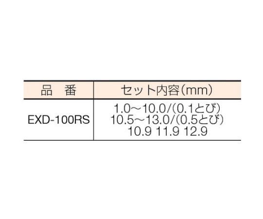 エクストラ正宗ドリル　100本組セット　EXD-100RS