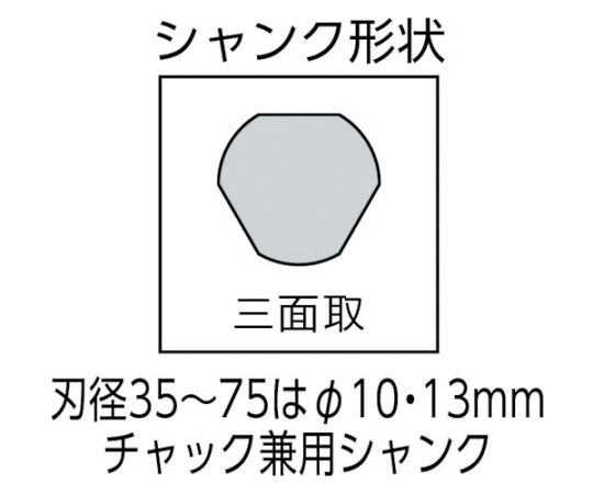 61-1395-88 超硬ホールソー メタコアトリプル（ツバ無し） 35mm MCTR