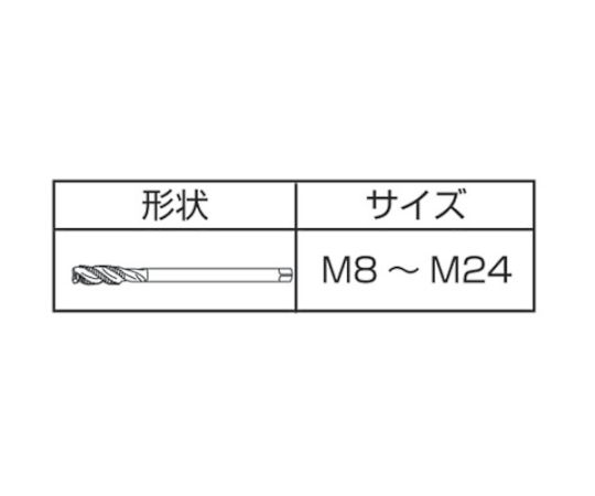 61-1442-11 SUSスパイラルタップ並目 M20.0 SU-SP-M20X2.5 【AXEL