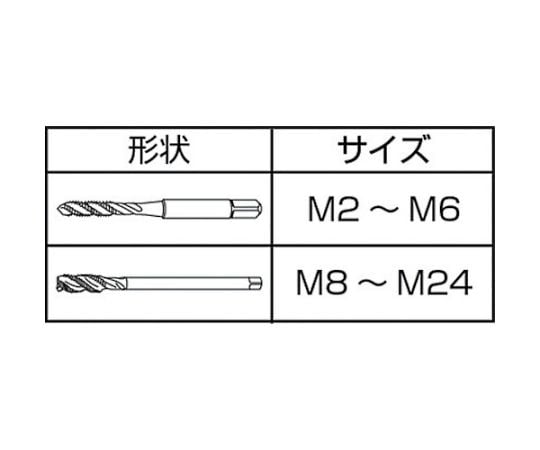 61-1442-73 深穴用ショートスパイラルタップ S-SP P3 M24X3 S-SP-M24X3