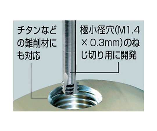 61-1470-45 Carmex超硬ソリッドミニミルスレッド シャンク径6×M2.5