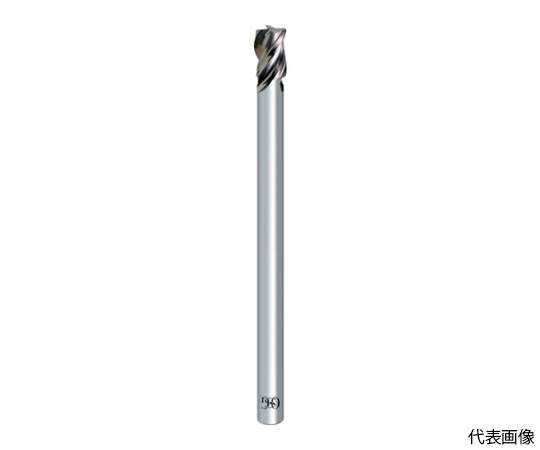 OSG 超硬ラジアスエンドミル 3刃 銅・アルミ合金用 刃径8mm シャンク径