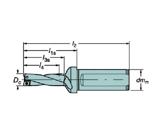 61-1590-26 スーパーUドリル 刃先交換式ドリル（465） 刃径12.5mm 溝長