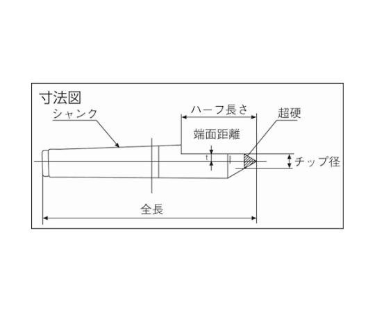 超硬付ハーフセンター　MT5　9.0mm　THSP-5-1890