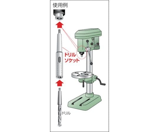 61-1815-12 ドリルソケット焼入研磨品 ロング MT2XMT2 首下150mm TDCL