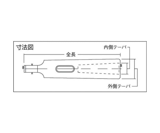 61-1815-61 ドリルスリーブ焼入 内径MT-3 外径MT-4研磨品 TDS-34Y 【AXEL】 アズワン