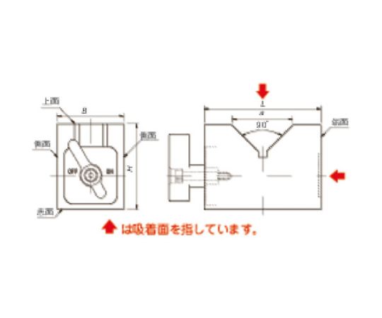 マグネットVブロック 1組（2個入）　KMV-80D