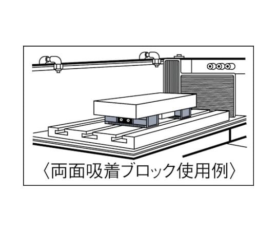 両面吸着永磁ブロック（2個1組） 吸着力500N　KPB-2F25