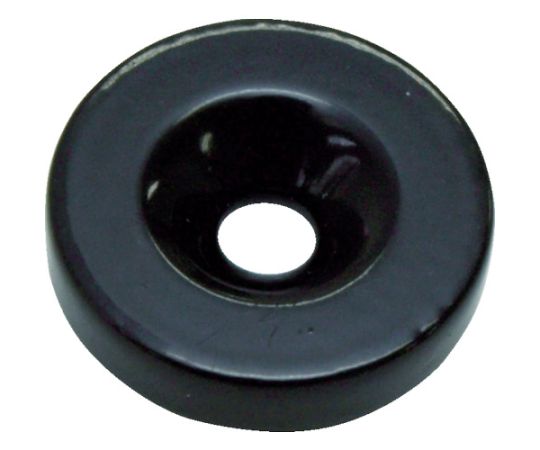 ネオジムポリアミド磁石 1袋2個入（丸形・黒・穴あり）