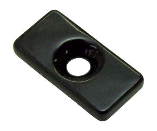 ネオジムポリアミド磁石 1袋2個入（角形・黒・穴あり）