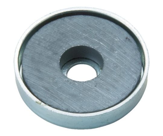 キャップ付フェライト磁石 丸形穴あり 外径22.8mmX厚み5.2mm10個入