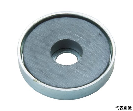 キャップ付フェライト磁石 丸形穴あり 外径25.5mmX厚み5mm10個入