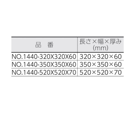 61-1860-84 石製四直角マスター NO.1440-320X320X60 【AXEL】 アズワン