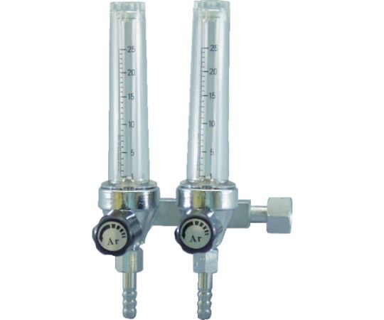 フロート式流量計二連式