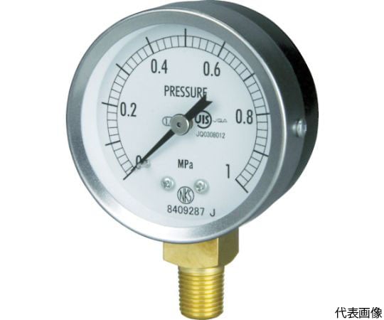 JIS汎用形圧力計A枠（テーパー） 圧力レンジ（MPa）：0.0～0.16 GS50-171-0.16MP