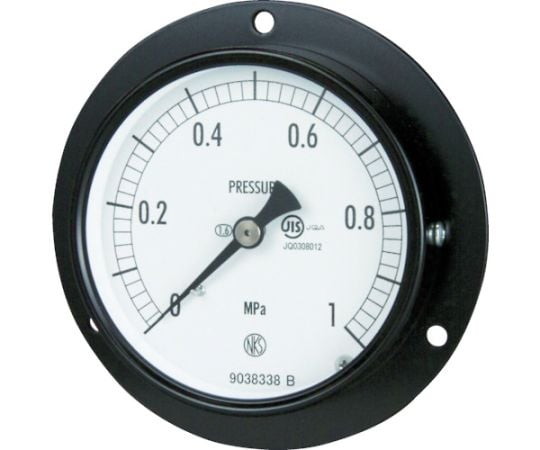 普通形圧力計　D枠埋込型　Φ75　最小目盛0.002