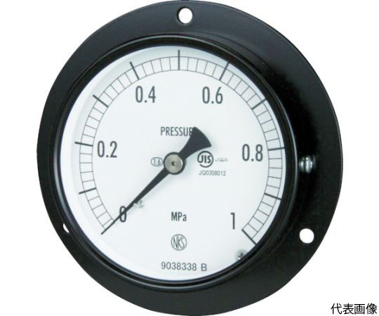 普通形圧力計　D枠埋込型　Φ75　最小目盛0.020