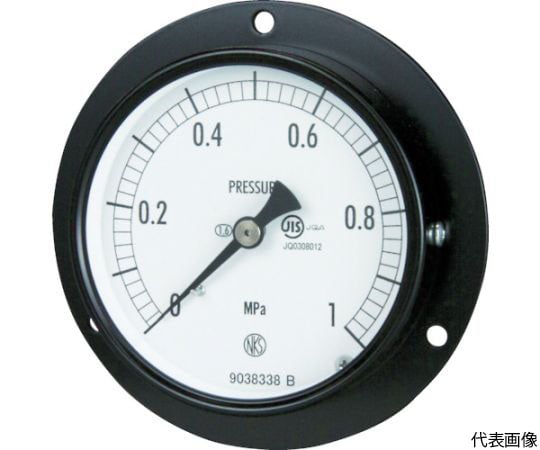 普通形圧力計　D枠埋込型　Φ75　最小目盛0.002