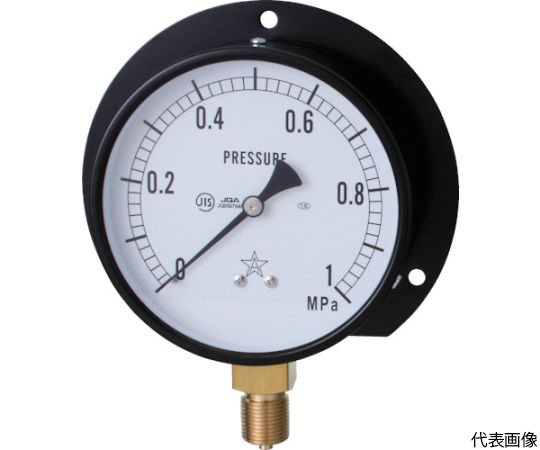 一般圧力計（B枠立型・φ75） 圧力レンジ0.0～0.16MPa G321-211-V-0.16MP