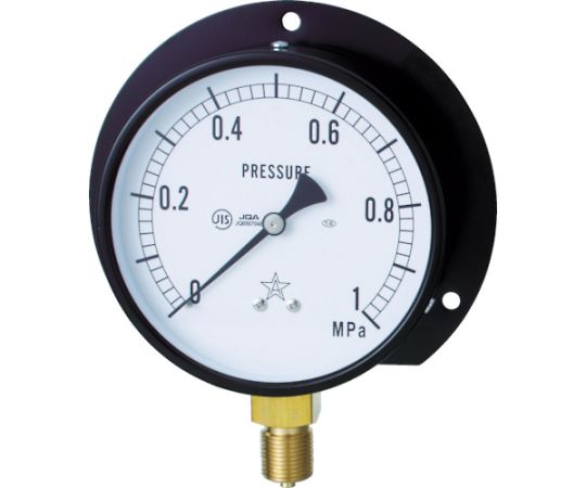 一般圧力計（B枠立型・φ100） 圧力レンジ0.0～0.16MPa G421-211-V-0.16MP
