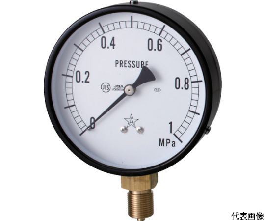 61-1878-56 一般圧力計（A枠立型・φ75） 圧力レンジ0～0.25MPa G311