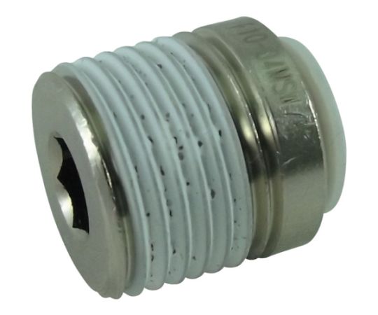 チューブ継手 ファイブ六角穴付メイルコネクター W（白） 10mm・R1/2 F10-04MSW