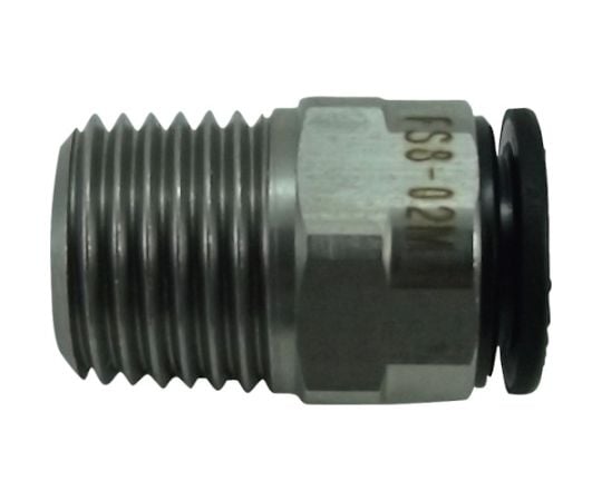 ファイブSUSメイルコネクタ　8mm・R1/4