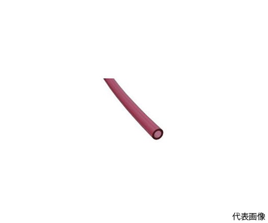 ポリウレタンチューブ TEタッチチューブ 4mm/100m クリアレッド