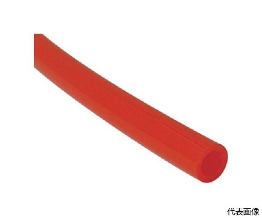 ポリウレタンチューブ TEタッチチューブ 12mm/100m 赤