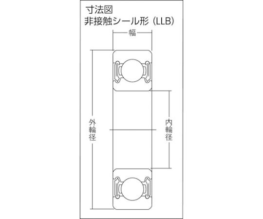 61-1994-28 B中形ボールベアリング（合成ゴム両側シール）内径95mm外径