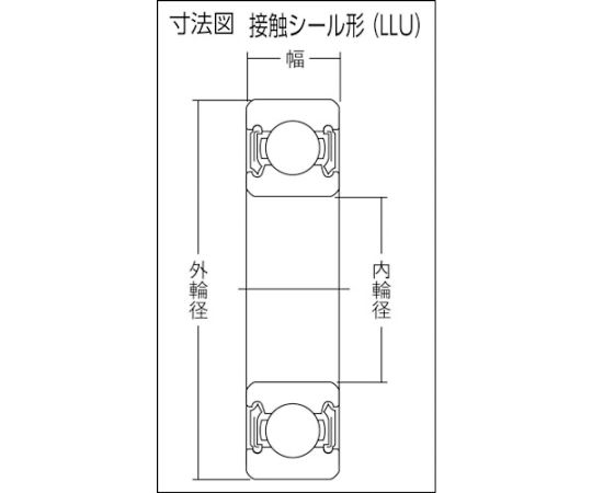A小径小形ボールベアリング（合成ゴム接触両側シール）内径25mm外径47mm幅12mm
