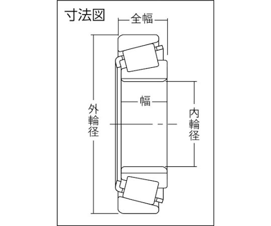 61-1996-47 C テーパーベアリング 内輪径70mm 外輪径110mm 幅25mm