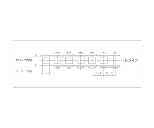 61-2029-30 ローラーチェーン フィットリンク 50-140L（JL付