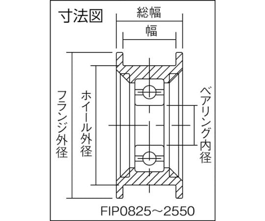 61-2038-34 フランジ付プーリーアイドラー フランジ外径30.0mm FIP0825