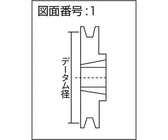 61-2038-64 ブッシングプーリー SPA 190mm 溝数1 SPA190-1 【AXEL