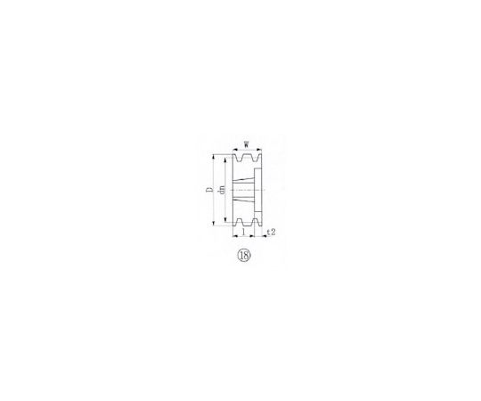 61-2039-30 ブッシングプーリー SPA 100mm 溝数3 SPA100-3 【AXEL