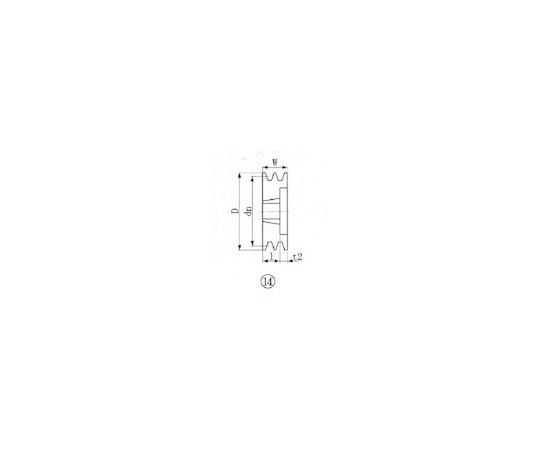 ブッシングプーリー　SPA　103mm　溝数2
