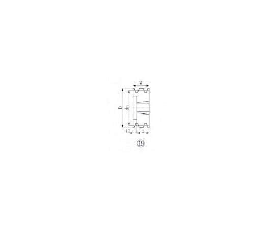 61-2039-38 ブッシングプーリー SPA 112mm 溝数3 SPA112-3 【AXEL