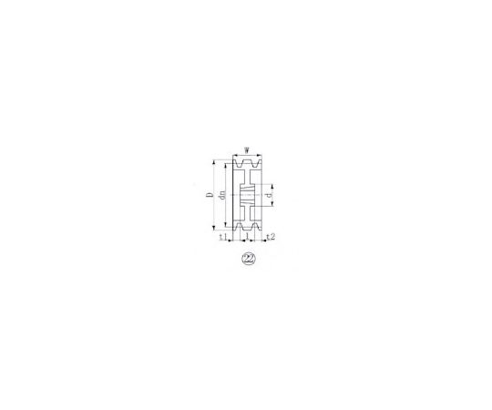 61-2039-52 ブッシングプーリー SPA 212mm 溝数3 SPA212-3 【AXEL