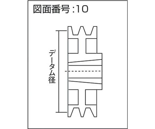 61-2040-12 ブッシングプーリー SPA 200mm 溝数2 SPA200-2 【AXEL